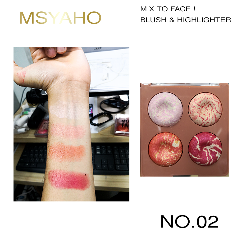 เมคอัพพาเลท 4 เฉดสี มีให้เลือกทั้งหมด 4โทน เป็นทั้งไฮไลต์ก็็ดี บลัชออนก็ได้ สีสวยทั้งเนื้อแมท และชิมเมอร์ จบครบทุกความต้องการของผู้หญิง เนื้อเนียนนุ่ม เกลี่ยง่าย เม็ดสีสวยคมชัด ติดทนนาน