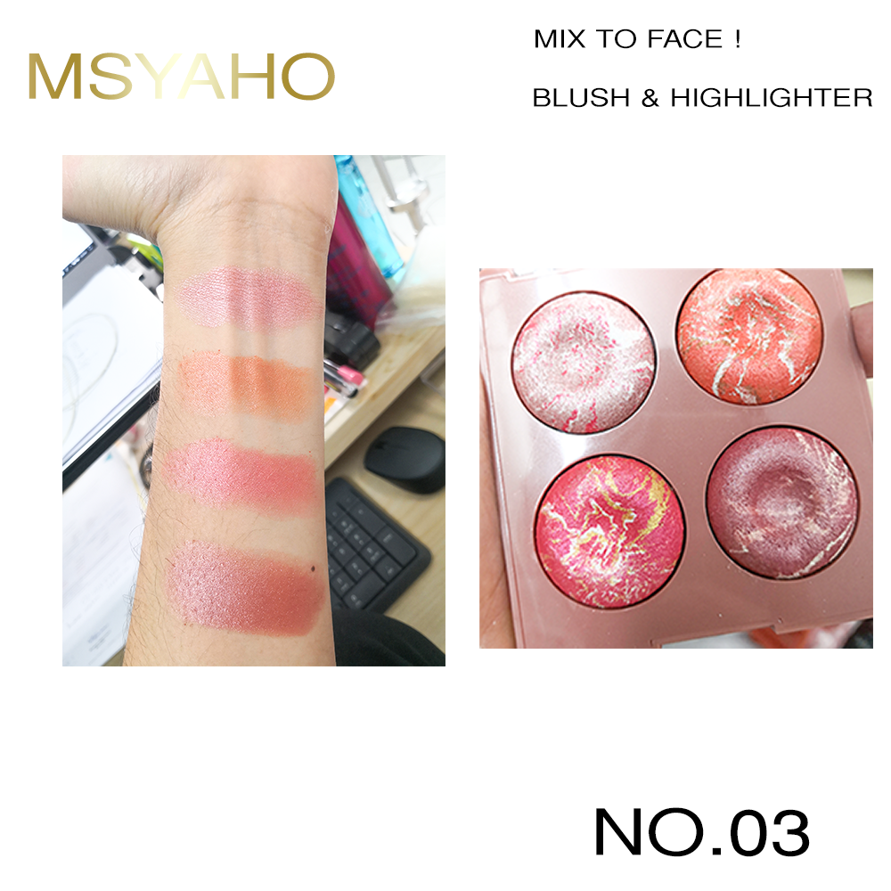 เมคอัพพาเลท 4 เฉดสี มีให้เลือกทั้งหมด 4โทน เป็นทั้งไฮไลต์ก็็ดี บลัชออนก็ได้ สีสวยทั้งเนื้อแมท และชิมเมอร์ จบครบทุกความต้องการของผู้หญิง เนื้อเนียนนุ่ม เกลี่ยง่าย เม็ดสีสวยคมชัด ติดทนนาน