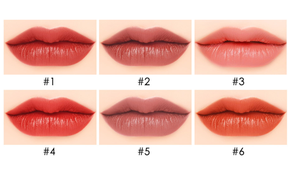 (1set/6แท่ง)ลิปสติกเนื้อเงา มันวาว ติดทน สีแน่น สวย เติมเสน่ห์ให้ริมฝีปากคุณน่าสัมผัส ลิปสติกสีสวย สะกดทุกสายตาให้คุณโดนเด่น เครื่องสำอาง HENGFANG HF9081