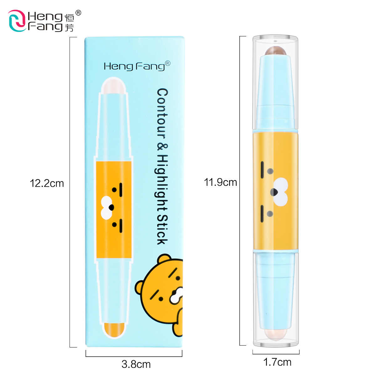 แท่่งไฮไลท์หน้าพุ่ง น่ารักใช้ดีของ Hengfang ทำให้หน้าดูมิติ สวย ทรงวีเชฟ