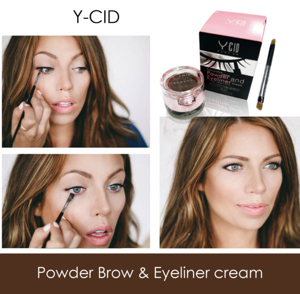 Y-CID Powder Brow and Eyeliner Cream ตลับเขียนคิ้ว และ ขอบตา สวยได้ง่ายๆ ราคาไม่เกิน 100 บาท ขายปลีกส่างเครื่องสำอาง