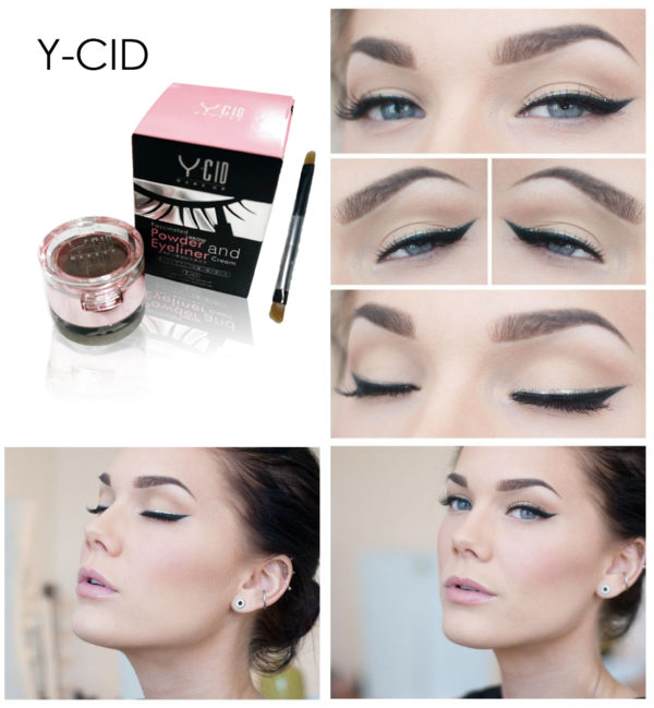 Y-CID Powder Brow and Eyeliner Cream ตลับเขียนคิ้ว และ ขอบตา สวยได้ง่ายๆ ราคาไม่เกิน 100 บาท ขายปลีกส่างเครื่องสำอาง