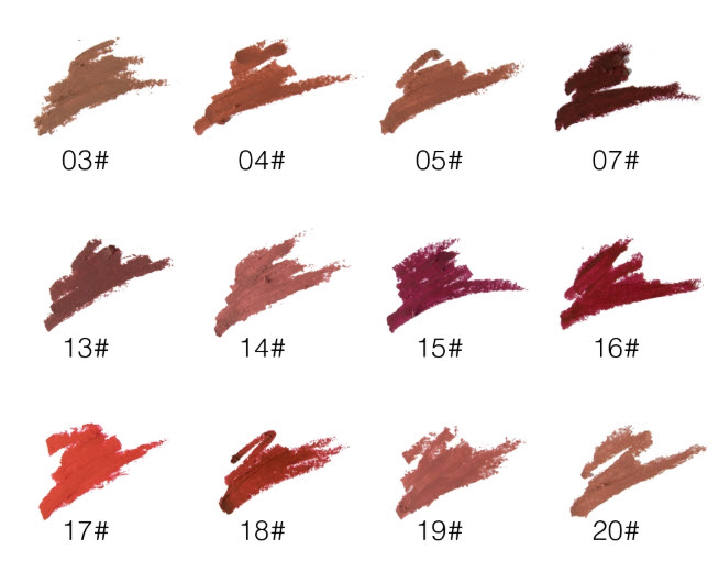 ดินสอเขียนขอบปากแท่งใหญ่ จุใจ เพียงแท่งล่ะ 19 บาท เม็ดสีชัดเจน กันน้ำ