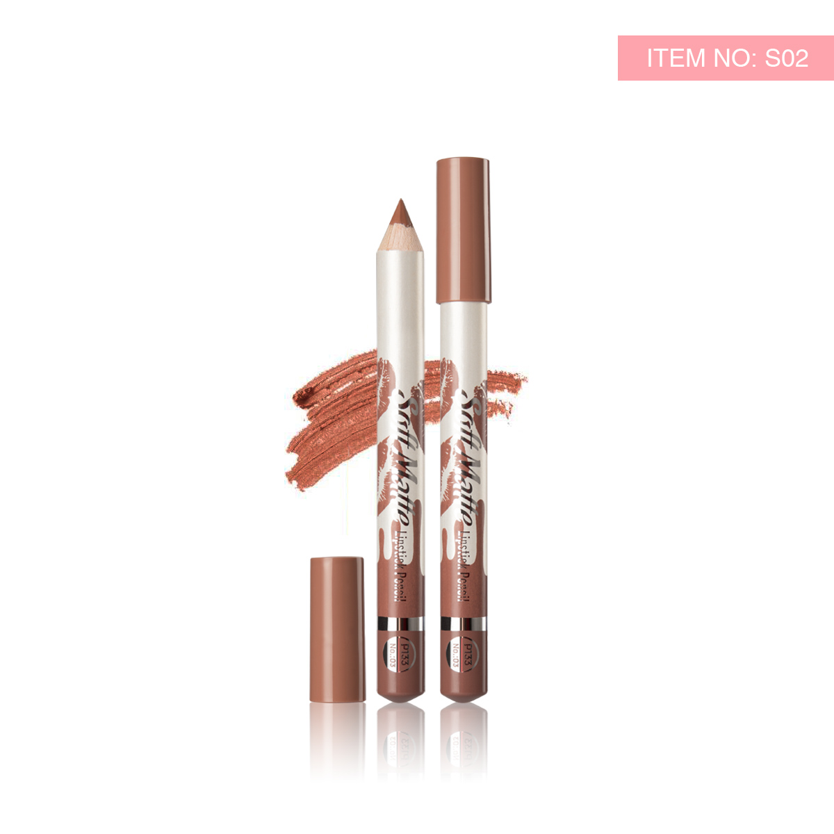 ดินสอเขียนขอบปากแท่งใหญ่ จุใจ เพียงแท่งล่ะ 19 บาท เม็ดสีชัดเจน กันน้ำ
